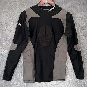 Century Long-Sleeve Padded Compression Shirt, Black, L